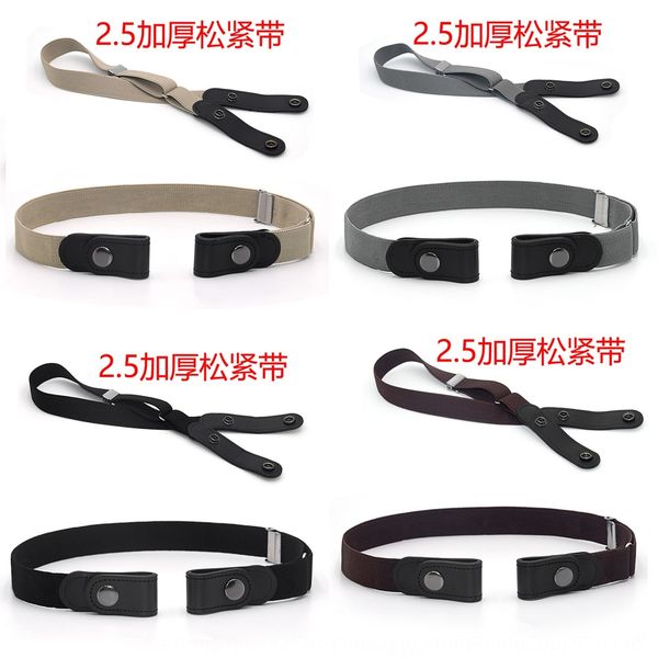

jeans traceless b jeans elastic band stretch invisible for men and women lazy elastic belt all-match simple belt, Black;brown