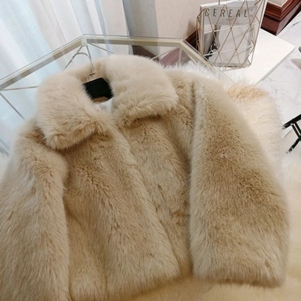 

2018 new style high-end fashion women faux fur coat s16, Black