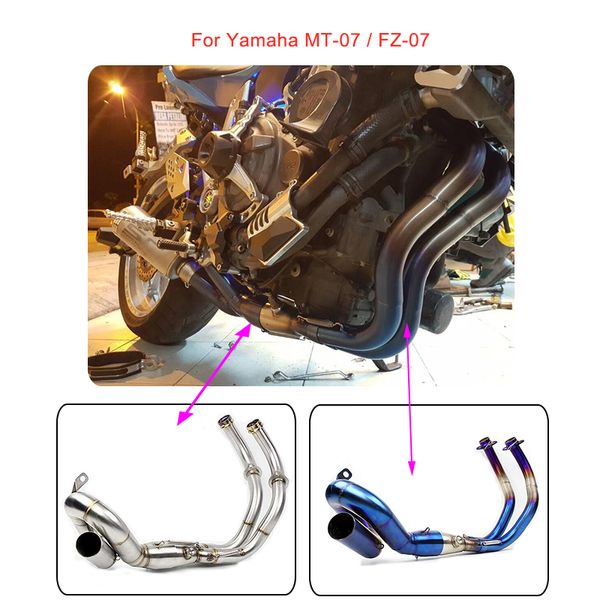 

mtclub for yamaha mt-07 fz-07 mt07 fz07 mt fz 07 2013-17 motorcycle slip on muffler exhaust full system modified pipe never used