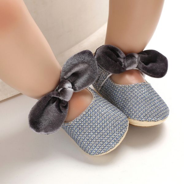 

newborn baby girl rose gold velvet cute princess soft bottom toddler crib shoes infant bowknot first walking anti-slip 0-18m s