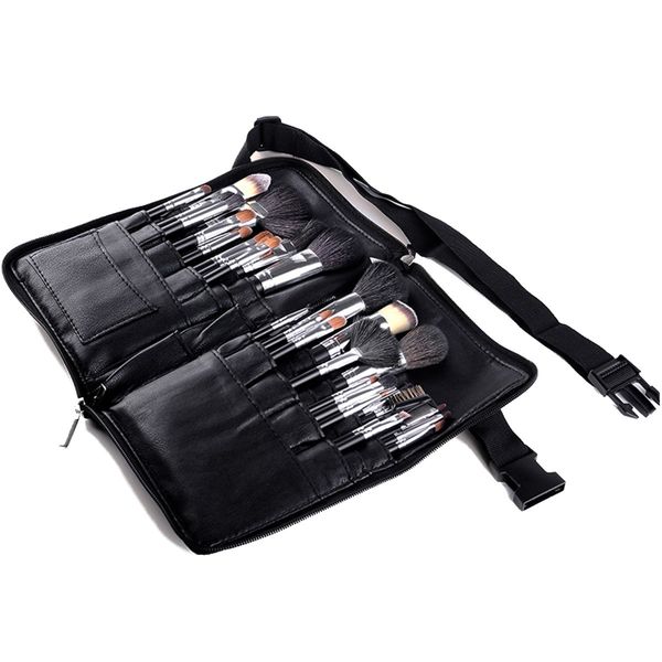 Tamax NA015 Professioneller Kosmetik-Make-up-Pinsel, PVC-Schürzentasche, Künstler-Gürtelgurt, tragbarer Make-up-Taschenhalter