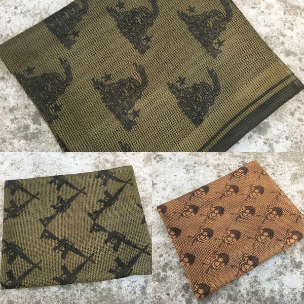 

110x110cm tactical hiking scarves outdoor army arab scarf shemagh hunting sniper face veil skull pattern 2020 new, Black