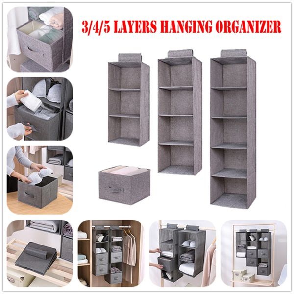 

storage cabinets linenette shelves folding hanging bag hanging wardrobe 3/4/5 layers home clothing space saver