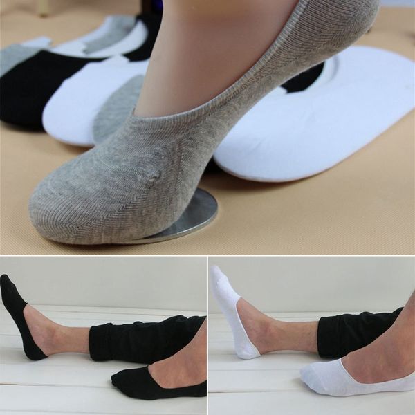 

new men's socks cotton & bamboo casual socks for men invisible mens sock slippers shallow mouth sock z1, Black