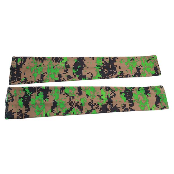 

arm sleeve для защиты от солнца грелка рукоятки half finger камуфляж печати гольф велоспорт длинные перчатки бег рукава, Black;gray