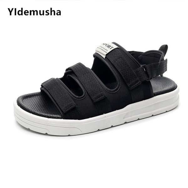 

men beach sandals gladiators casual roman shoes outside breathable mens walking sandals 2019 summer comfortable light sandalias, Black