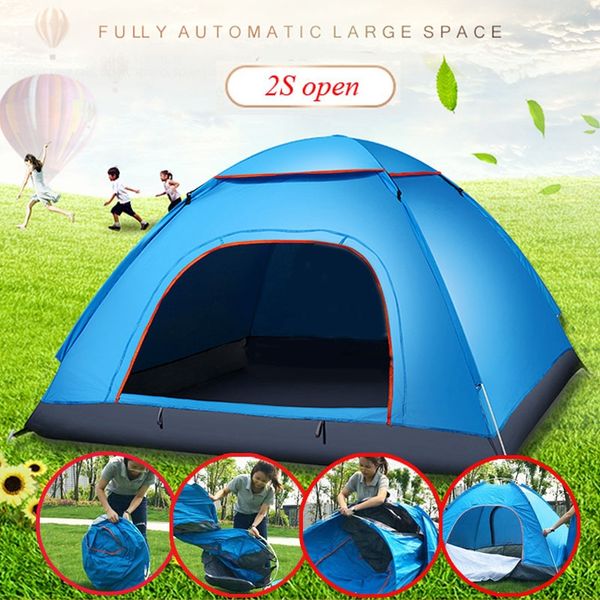 

more durable 2-3 person waterproof outdoor foldable tent camping hiking travel tent tent for outdoor sports