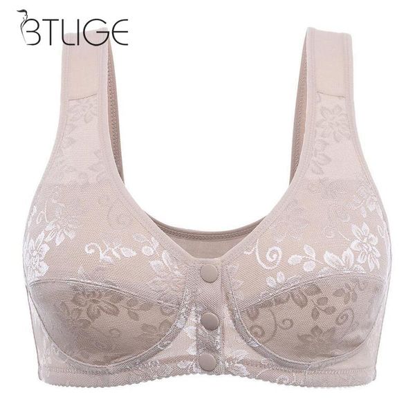 

wireless cotton bras for women lingerie lace front close t-back bra leisure comfortble underwear plus size 44 42 40 38 36 34, Red;black