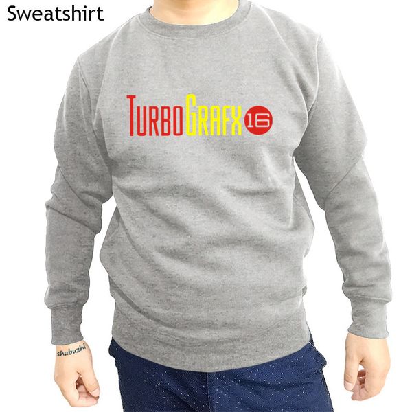

o-neck sweatshirt men autumn hoody pc engine turbo grafx tribute cotton long sleeve male hoodies euro size, Black