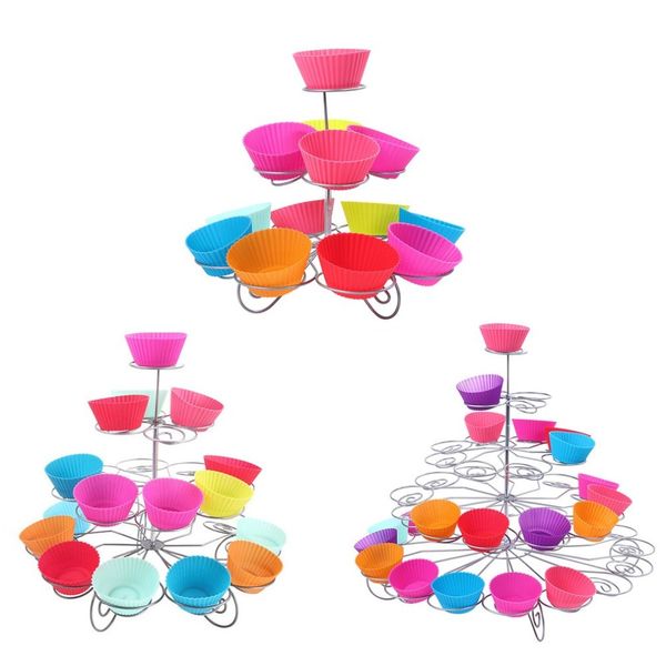 

cupcake stand tier round stacked party for birthdays weddings showers and parties creative home clear display holder tree