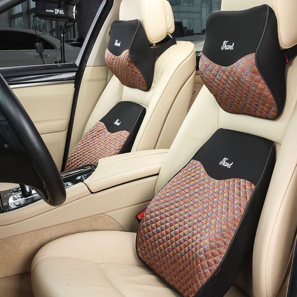 

back pillow memory foam for car driver seat headrest neck pillow women girl use auto accessories