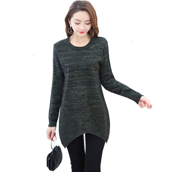 

restoring winter warmth thick sweaters women new o -neck knee long sleeves trousers irregular women's basic ym803, White;black