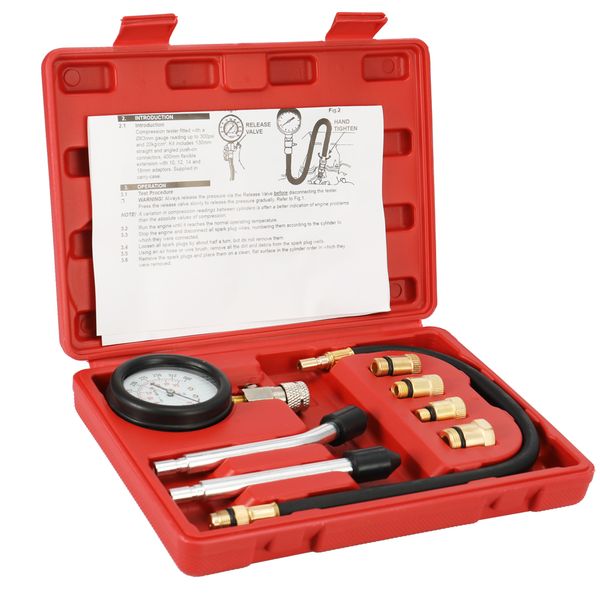 

75mm diameter gauge compression tester auto petrol gas engine cylinder automobile pressure gauge tester automotive test kit 0-3