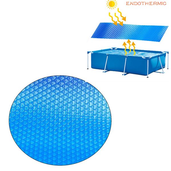 

solar swimming pool cover rainproof dust cover blue round tarp for family garden pools swimming pool accessories new