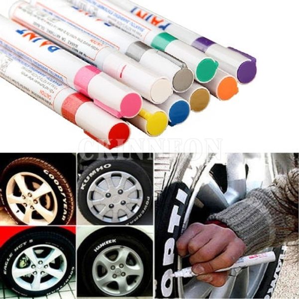 

dhl 500 pcs universal new waterproof permanent tyre paint pen car motorcycle bike creative marker sp110