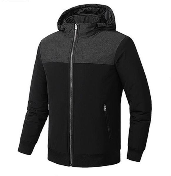 

hooded zipper winter brand cotton jacket men hooded coat causal zipper men's jackets parka warm clothes men fashion, Black;brown