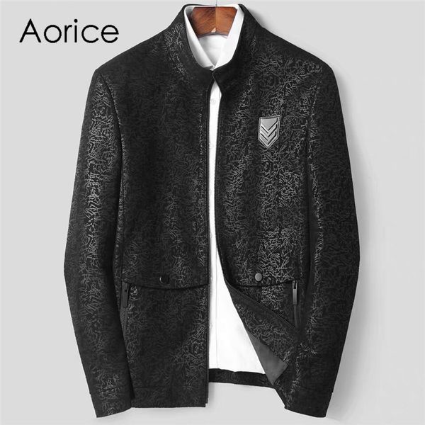 

aorice mt910 2019 new fashion thin standing collar genuine sheepskin leather jacket spring and autumn popular real leather coat, Black;brown
