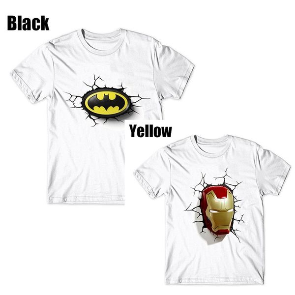 

new mens summer t shirts fashion america superman spiderman 3d printed t shirts summer short sleeve s-3xl, White;black