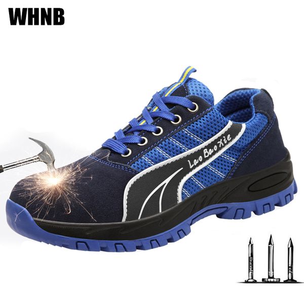 

safety shoes men summer anti-static steel toe cap anti-smash anti-puncture safety work shoes solid bottom work, Black