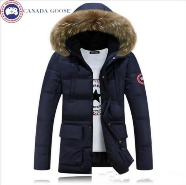 

Winter fourrure down parka homme outerwear big fur hoodie fourrure manteau hipping canada men goo e women down jacket coat hiver doudoune, Black