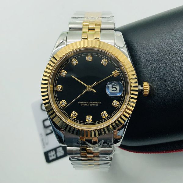 

u1 watch automatic watch mechanical 41mm day-date stainless steel sapphire waterproof super luminous, Slivery;brown