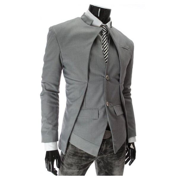 

2016 new arrival casual slim stylish fit one button suit men blazer coat jackets male fashion dress clothing plus size m-xxxl, White;black