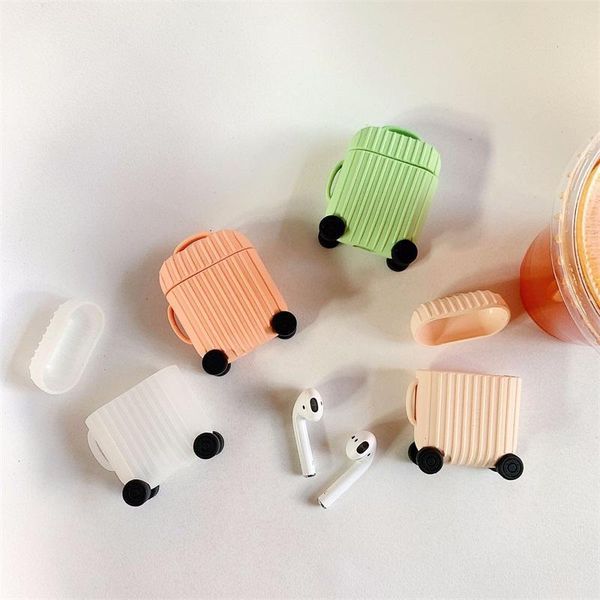 

luggage shape headphone box wireless headset set protective case silica gel white orange creative bardian 7 5mh c1