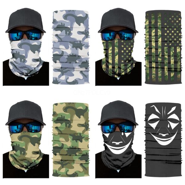 

women men multicolor magic head face mask neck gaiter snood headwear motorcycle cycling tube skull scarf headband#343, Blue;black