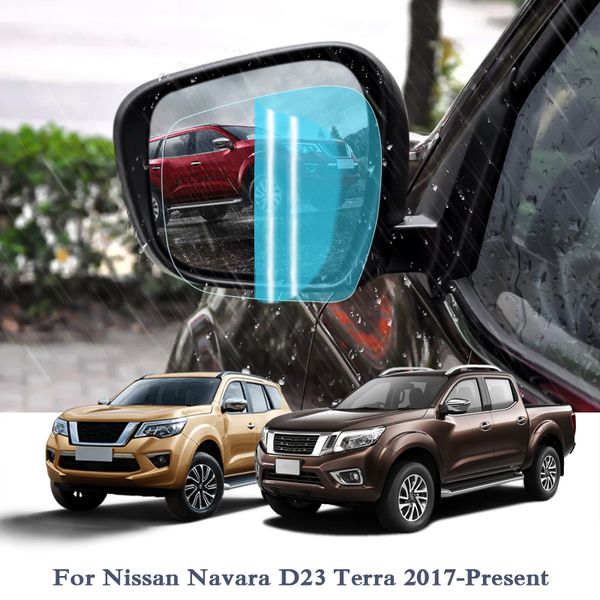 Anti nevoeiro carro clear filme retrovisor rio espelho película protetora para Nissan Navara D23 Terra 2017 À Prova D 'Água Anti Rain Film Sticker
