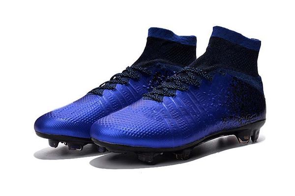 

2019 mens/woman/kids football boots superfly v tf/ic/fg soccer shoes mercurial superfly v cr7 sea blue soccer cleat
