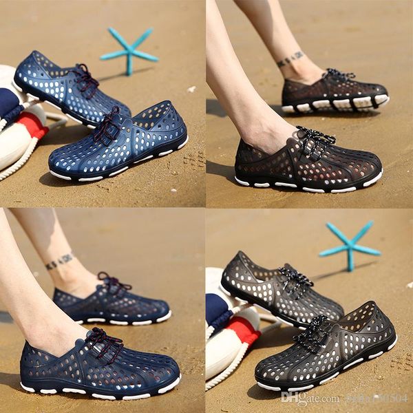 

designer sandals summer slippers men slip-on flip flops shoes casual wading shoes beach sandals eva super light low croc shoes quality, Black