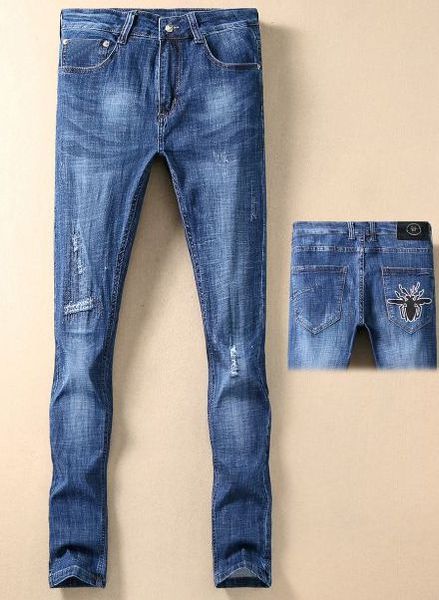 

designer brand luxury mens jeans dio boutique leisure breathable cowboy pants embroidery style selling street hip hop selling, Blue