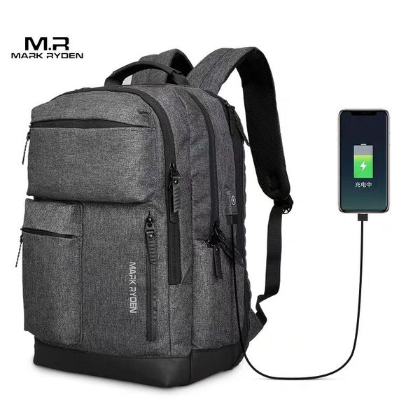 

mark ryden man backpack multi-layer space 15.6 inch lapusb recharging travel male bag anti-thief mochila