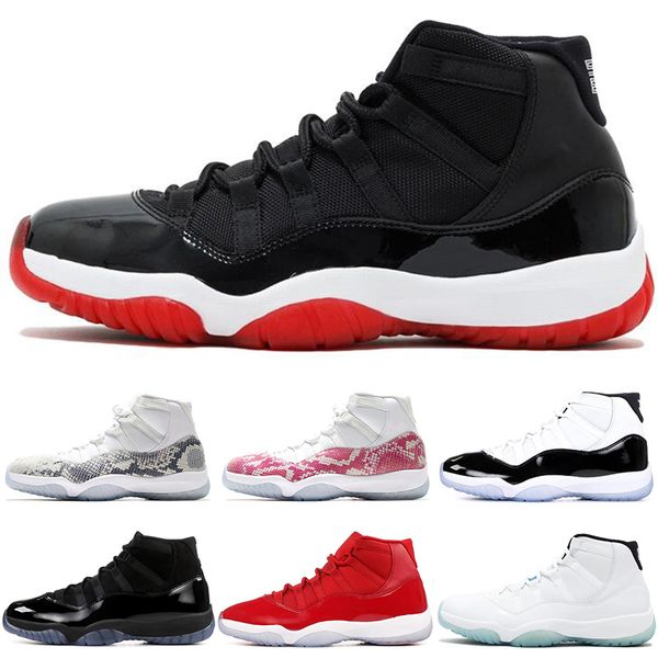 

wholesale 11 11s basketball shoes men women bred concord 45 snakeskin pink gamma blue space jam designer mens trainers sports sneakers