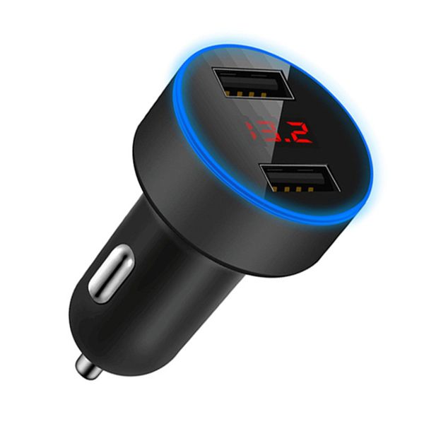 

digital voltage diplay dual usb 3.1a fast car charger with led light for mobile phone tablet