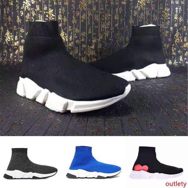 

designer shoes original 2019 women men socks shoes speed trainer triple white sports sneakers brand boots casual shoe mens 36-45