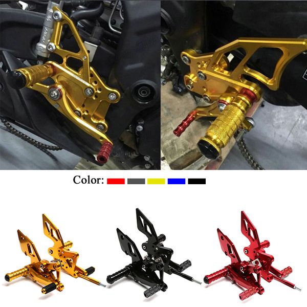 

for yamaha r3 r25 yzf-r3 adjustable foot rests rear sets foot pegs modified escape motorcycle cnc aluminum alloy accessories