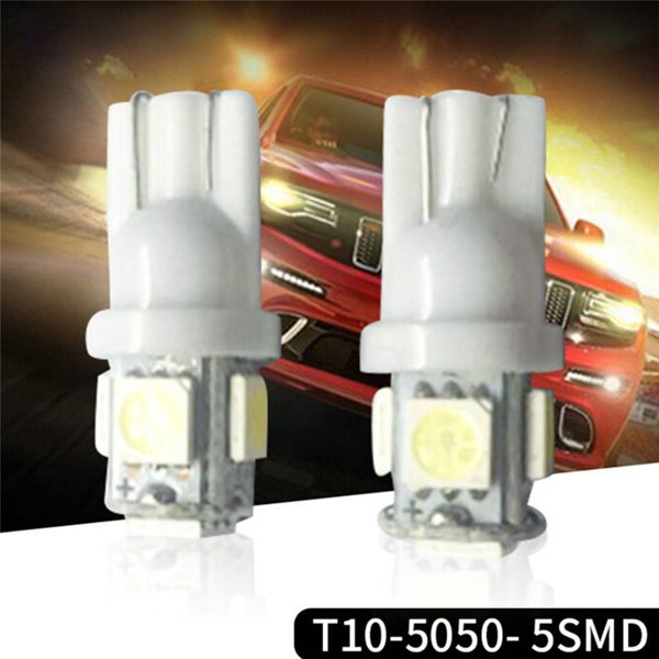

10pcs t10 5smd white led car light wedge lamp bulbs super bright dc12v