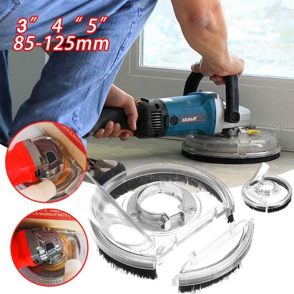 

80-125mm dust shroud kit dry grinding cover tool for angle hand grinder clear hand grinder accessories vacuum dust cover