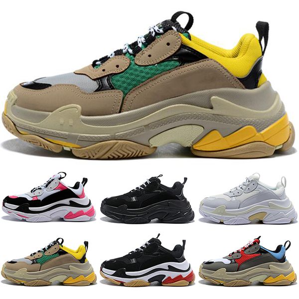 

designer Paris 17FW Triple s Sneakers for men women black red white green Casual Dad Shoes tennis luxury increasing shoe