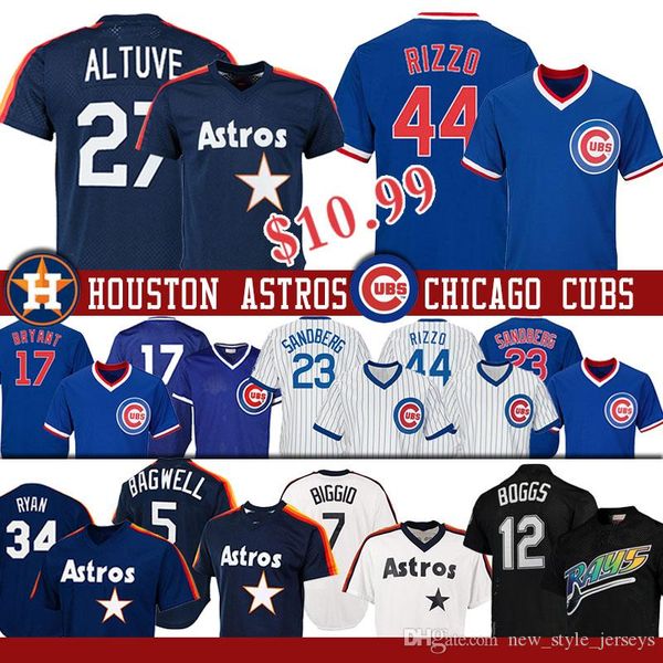 

27 Jose Altuve Houston 34 Nolan Ryan Astros jersey Chicago 44 Anthony Rizzo Cubs Baseball Jerseys 23 Ryne Sandberg 12 Wade Boggs Bagwell