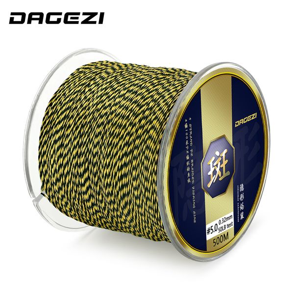 

dagezi 500m multifilament fishing line for carp fishing tackle super strong 4 strand pe braided line 25 30 40 50 80lb