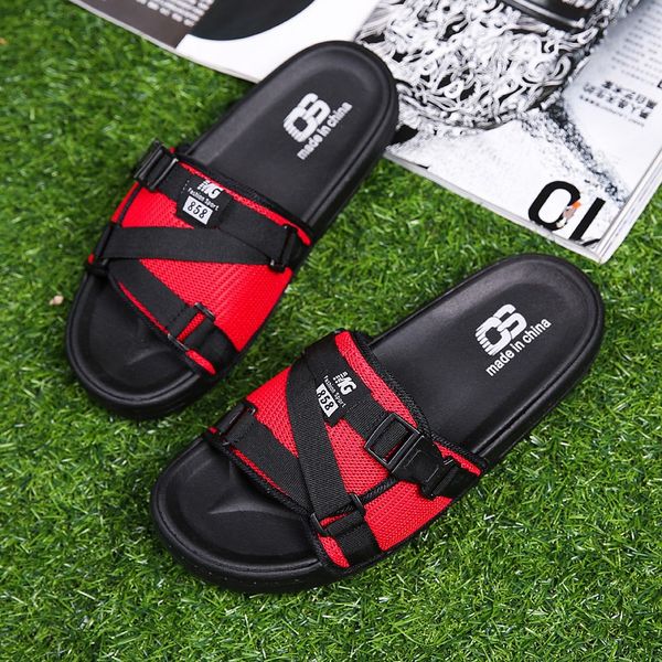 

slipper men's summer fashion outer wear indoor bathroom anti-slip soft-sole outdoor sandals chao tuo summer sandals, Black