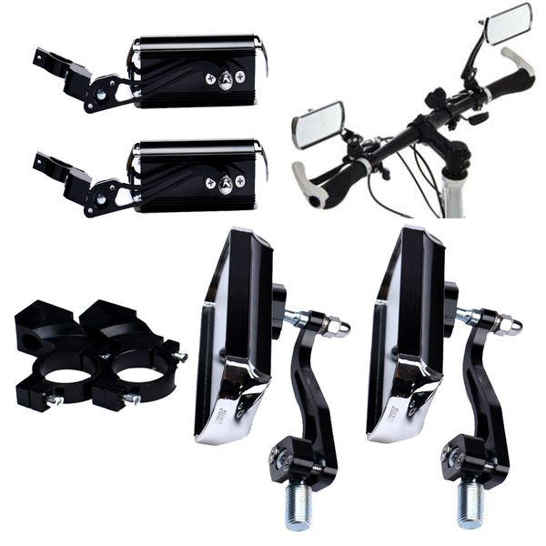 

bike mirrors 1 pair aluminum bike mirror mountain bicycle rearview mirror handlebar end rear back view bicycle accessories