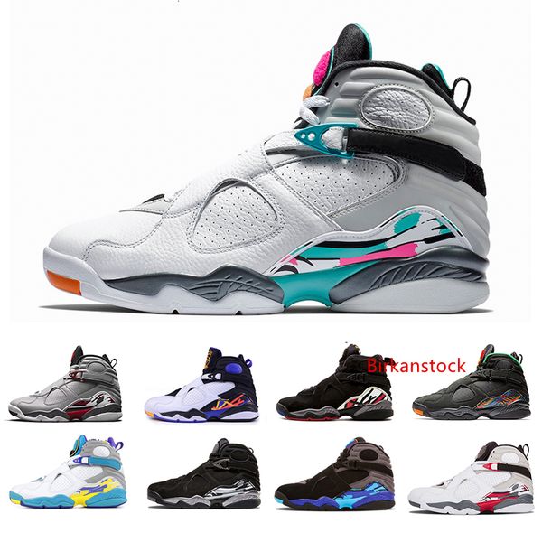 

2019 south beach white aqua raid red 8 vii 8s men basketball shoes valentine s day chrome countdown pack mens outdoor sports sneakers 8-13