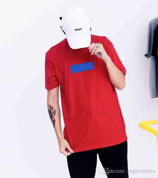

высокое качество красный футболка с фиолетовым box логотип hip hop скейтборд летом мужчины женщина спорт хлопок casual tee, White;black