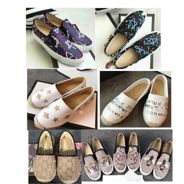 

2019 loafers leather doublegslip on espadrilles shoes leather size 35-41 us size us5-us8 shoes star print, Black
