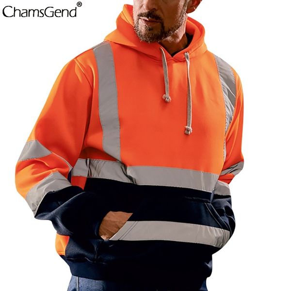 

chamsgend 2019 autumn winter hooded jackets men casual long-sleeved striped patchwork coats road work mens clothing outwear #4z, Black;brown