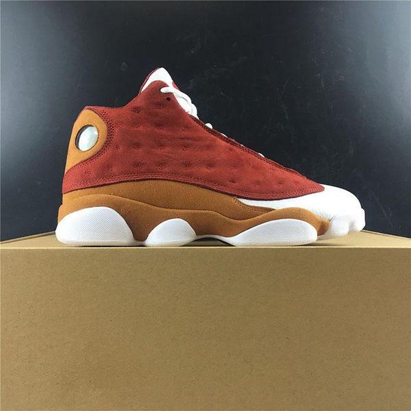 

new13 premio bin 23 team red men sneakers basketball shoes tinker hatfield 13s desert clay wheat designer sports sneakers for male size 8-13, White;red