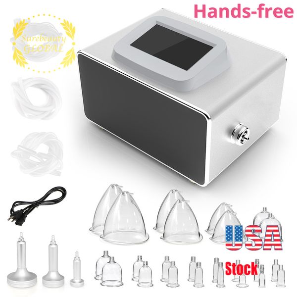 

24 vacuum cups massage breast enlargement vacuum therapy buttocks lifting lymph detox breast lift skin lifting machine ce, Black;white